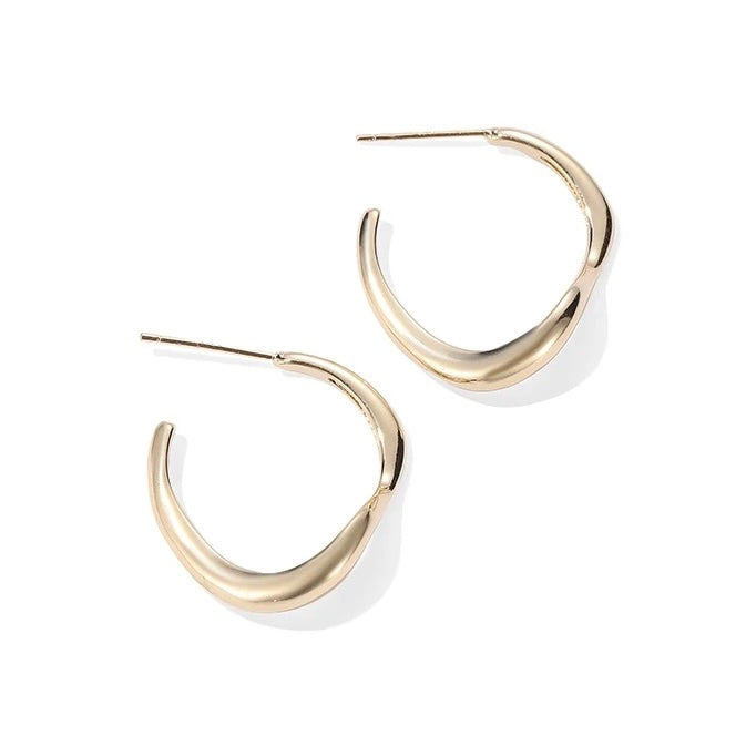 Wave Hoop Earrings