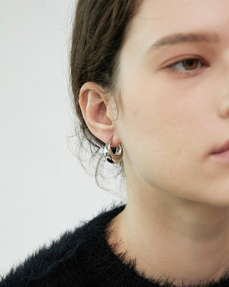Chunky Dome Hoop Earrings