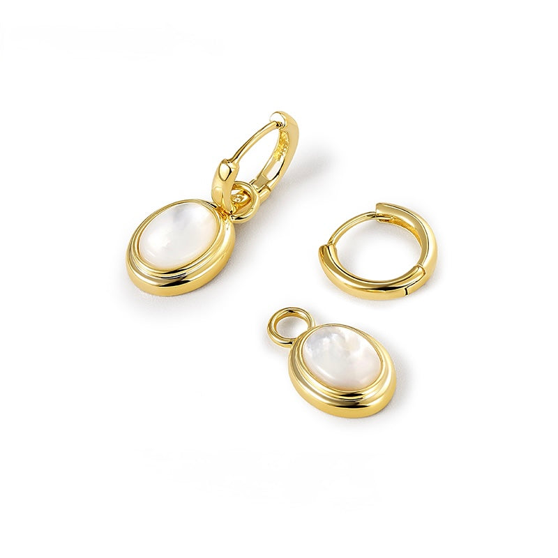 Golden Shell Drop Earrings