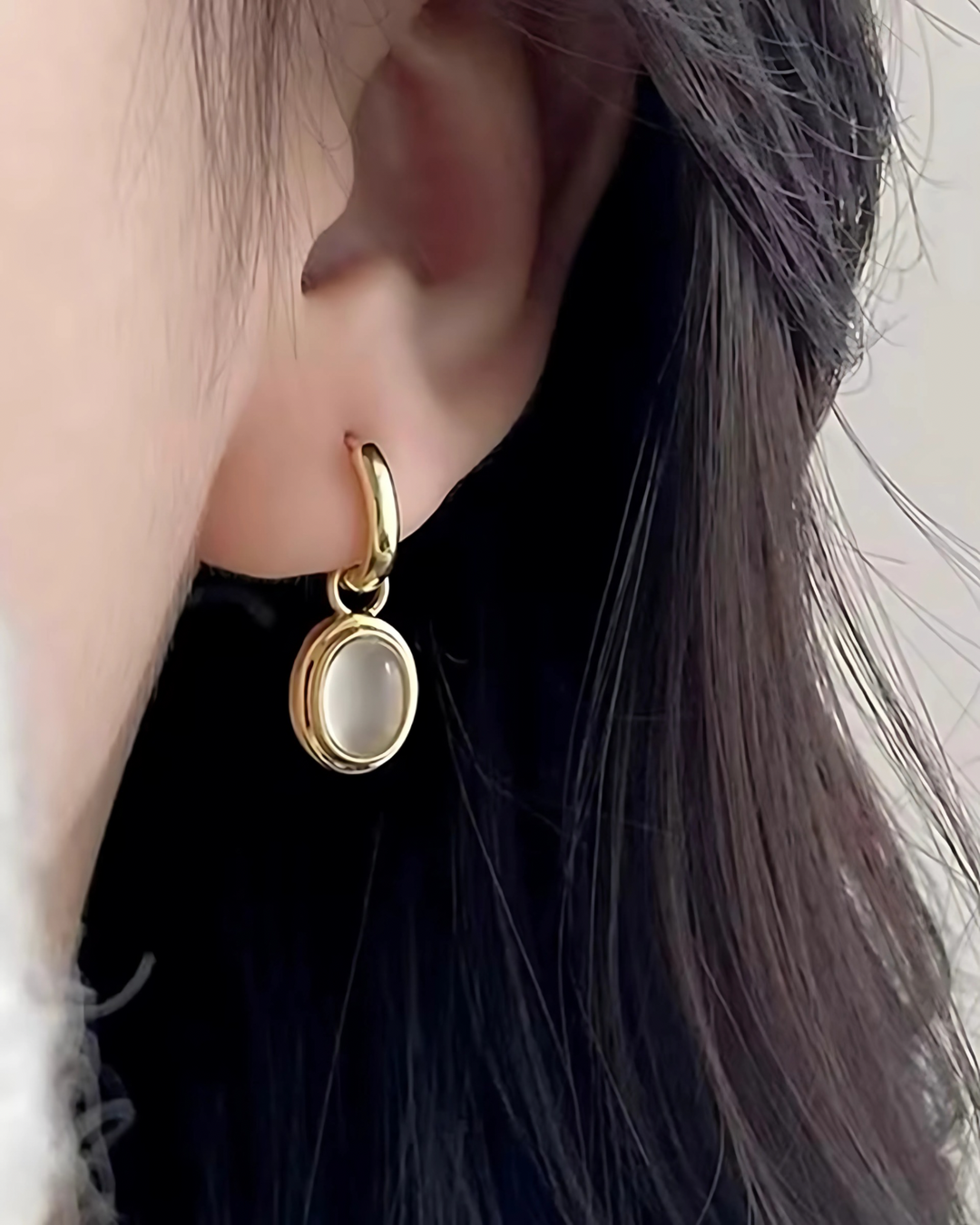 Golden Shell Drop Earrings
