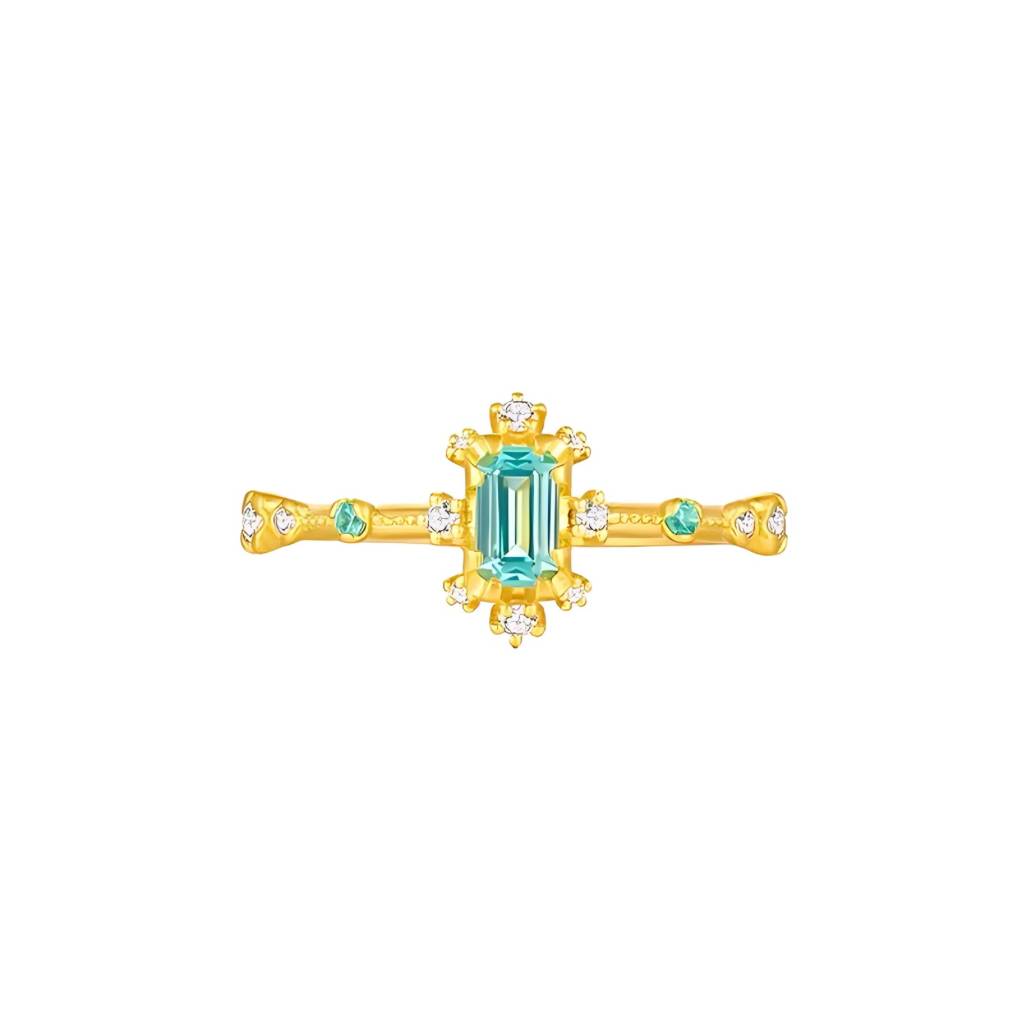 Blue Crystal Ring - Adjustable (One Size)