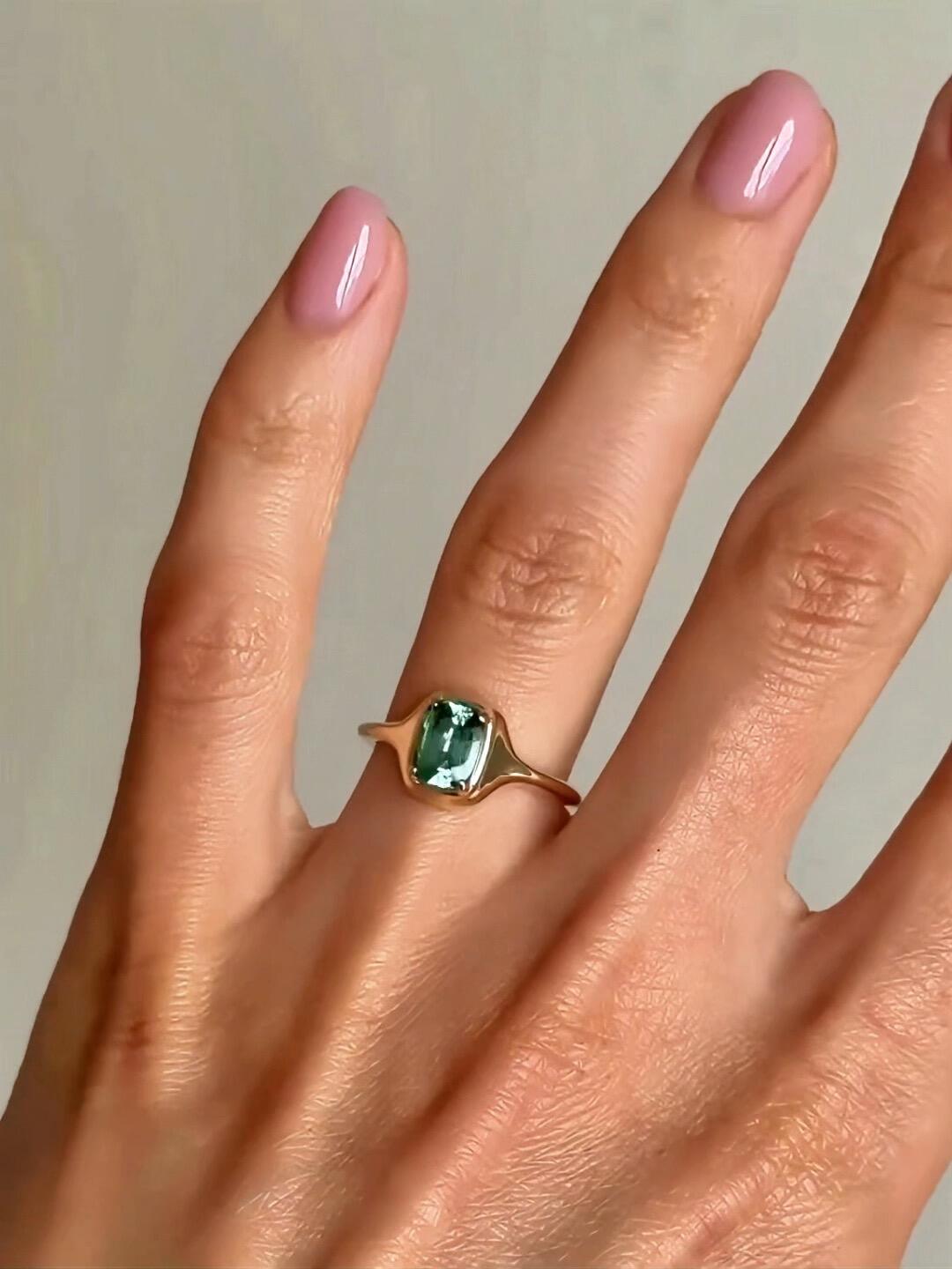 Gold Bezel Stone Ring