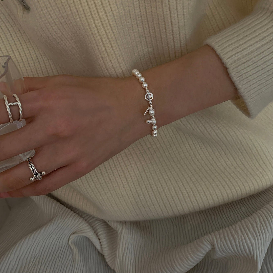 Lucky Beads Bracelet worn by model in relaxed lifestyle setting