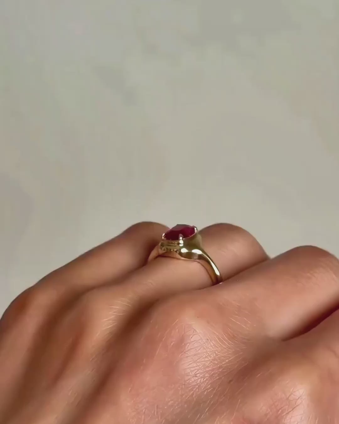 Gold Bezel Stone Ring