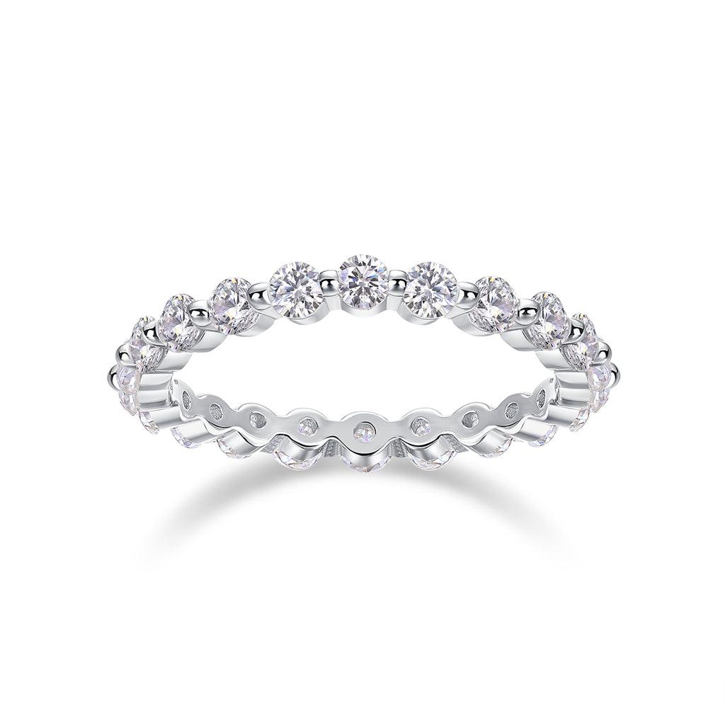 Round-Cut Moissanite Eternity Ring