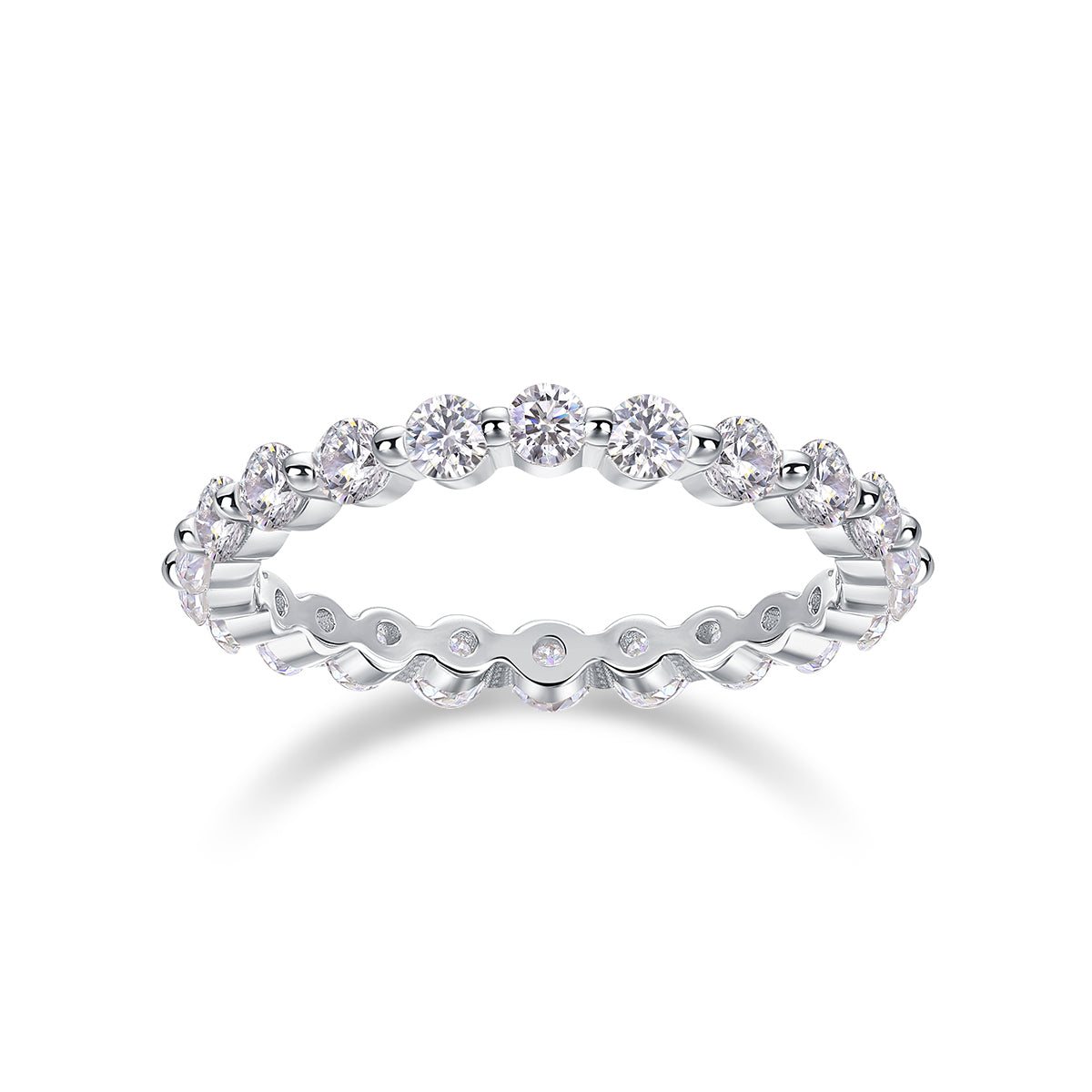 Round-Cut Moissanite Eternity Ring