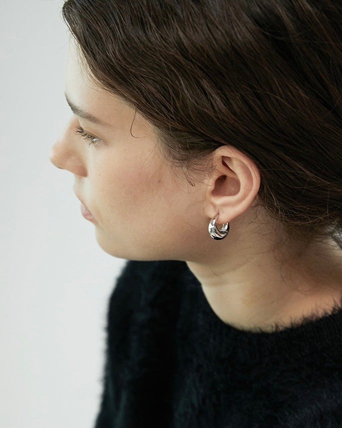 Chunky Dome Hoop Earrings
