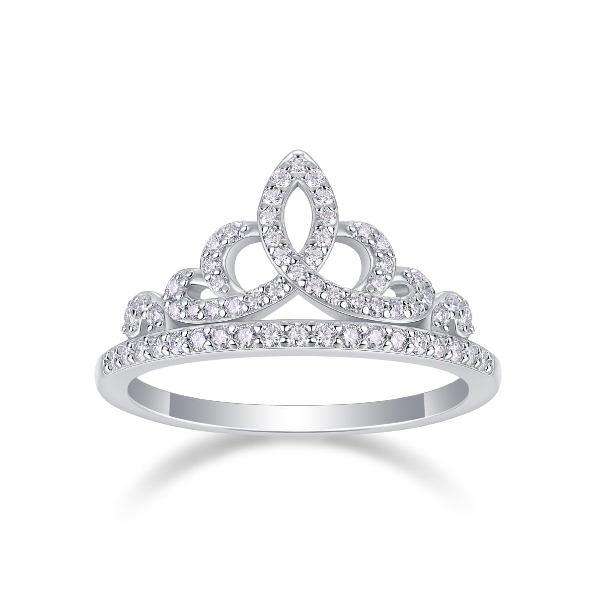 Crown Diamond Ring Luxury And Stylish Moissanite Silver Ring