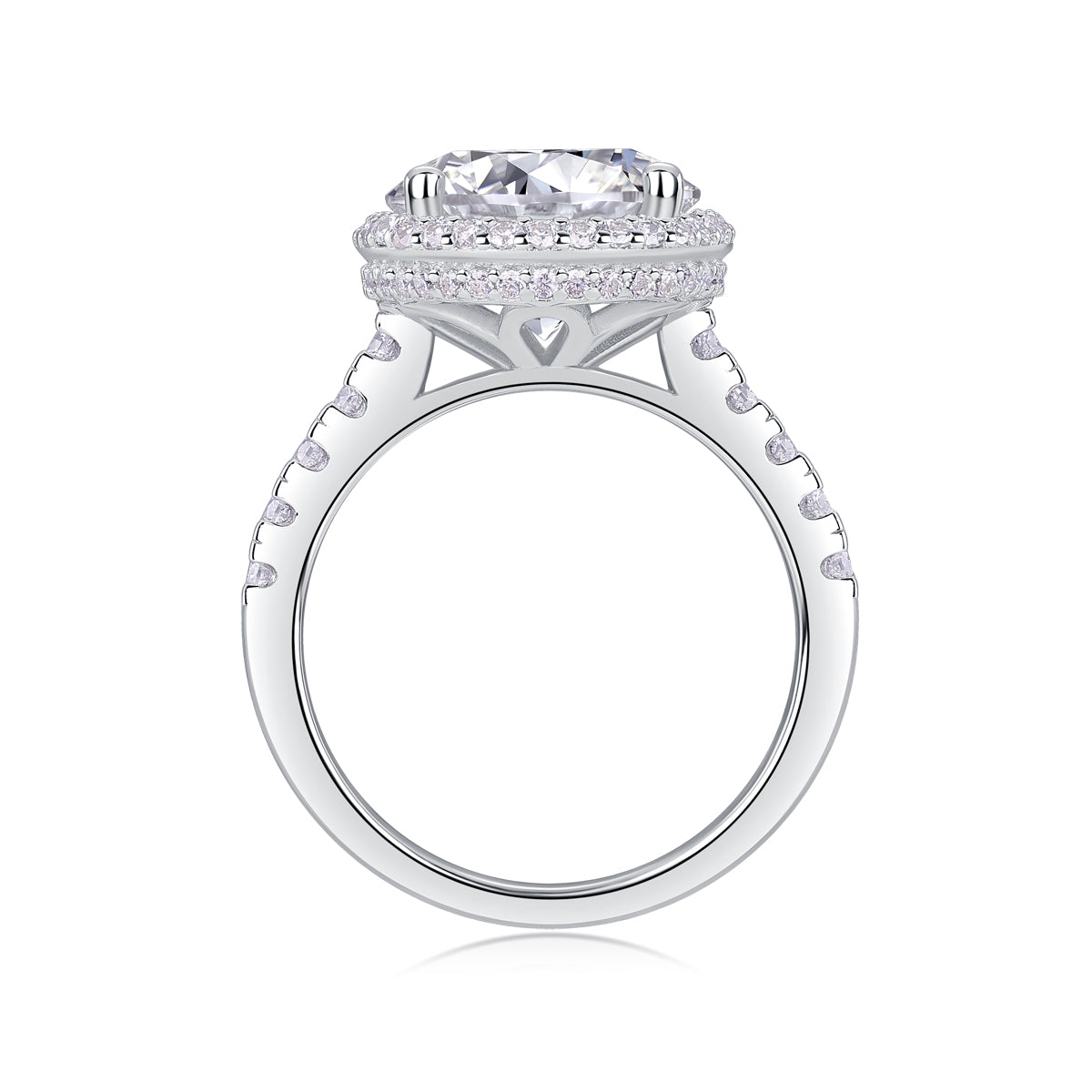Starlight Halo 5ct Moissanite Statement Ring