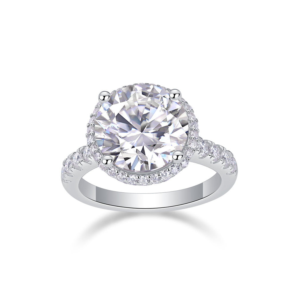 Starlight Halo 5ct Moissanite Statement Ring