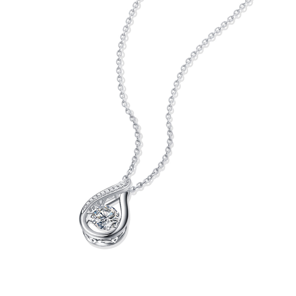 Meteor Wish™ Moissanite Heart Charm Necklace