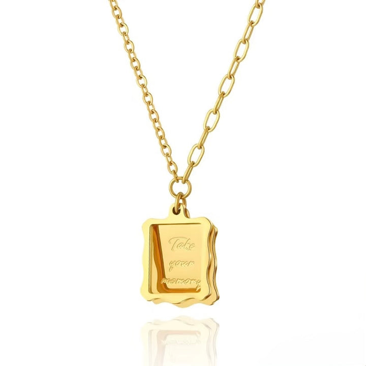 Engraved Gold Love Necklace
