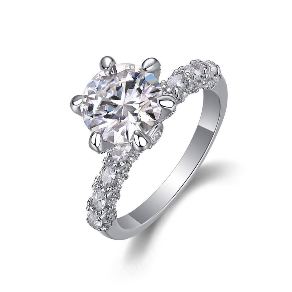 Round Brilliant Moissanite Ring