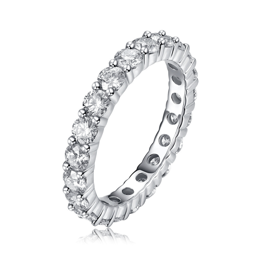 Radiant Row Moissanite Eternity Ring