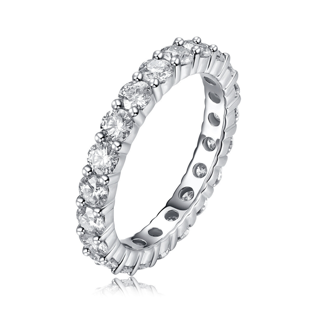 Radiant Row Moissanite Eternity Ring