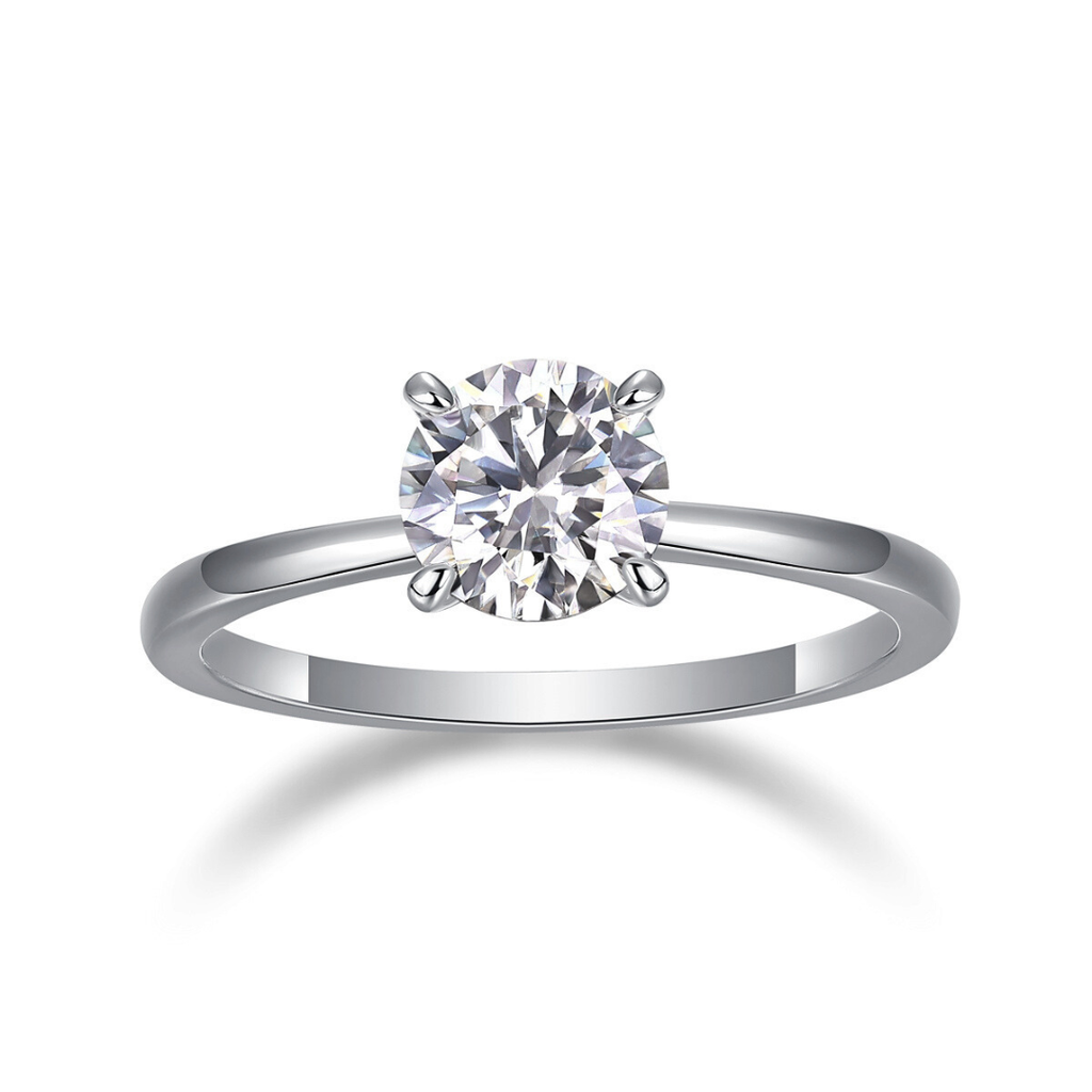 Classic 4-Prong Moissanite Solitaire Ring