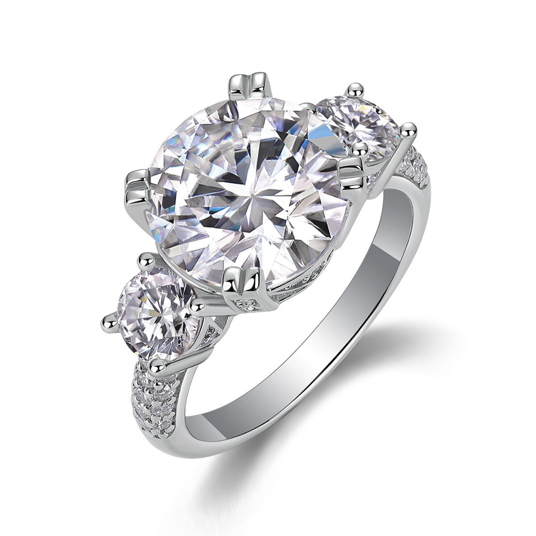 Three-Stone 5-Carat Moissanite Ring
