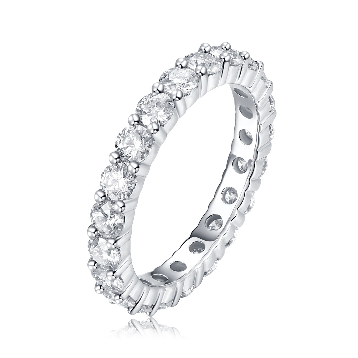 Radiant Row Moissanite Eternity Ring
