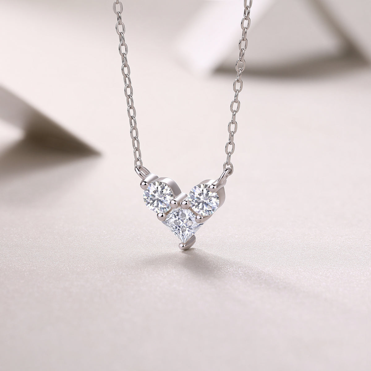 Heart Moissanite Pendant Necklace
