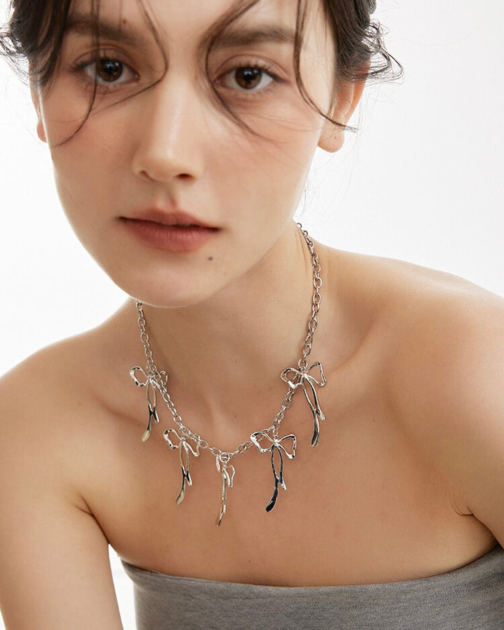 Ribbon Charm Necklace