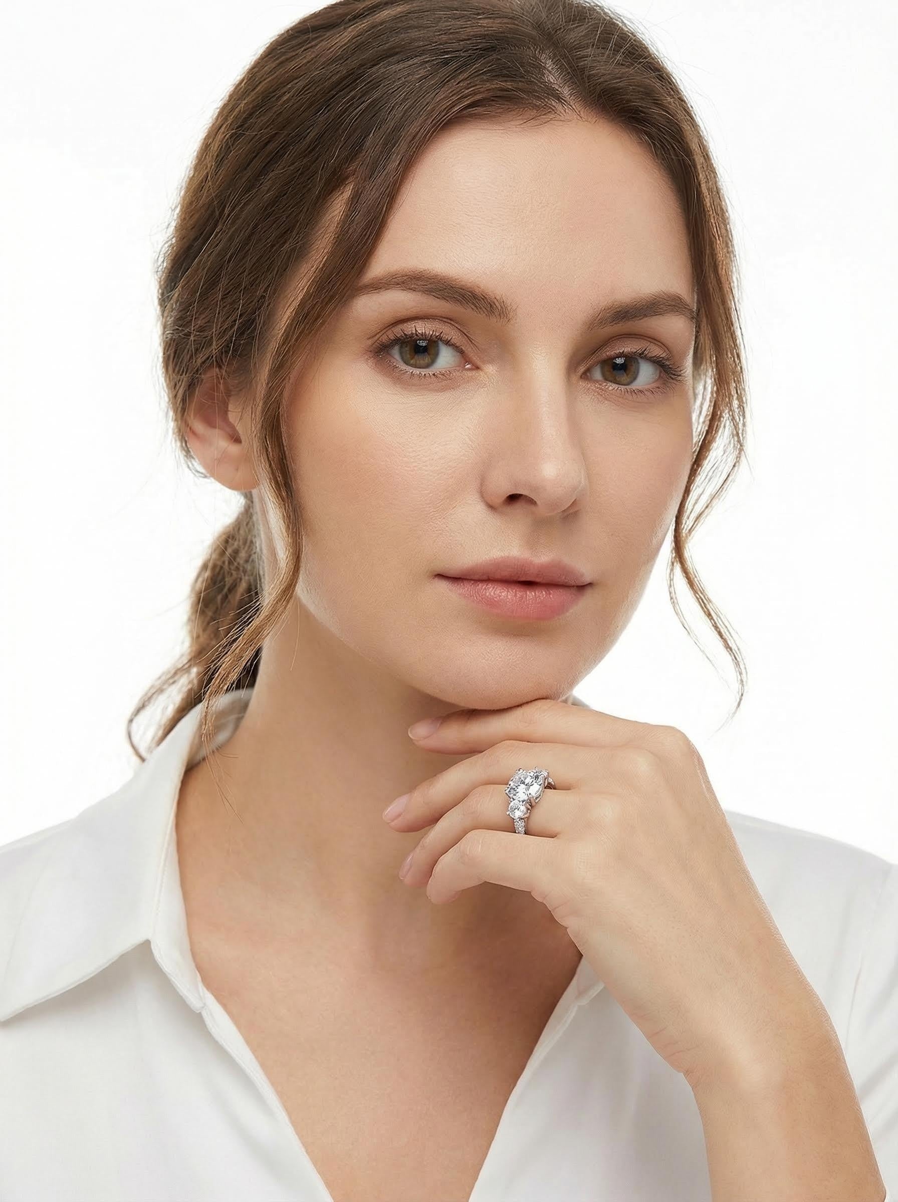 Three-Stone 5-Carat Moissanite Ring