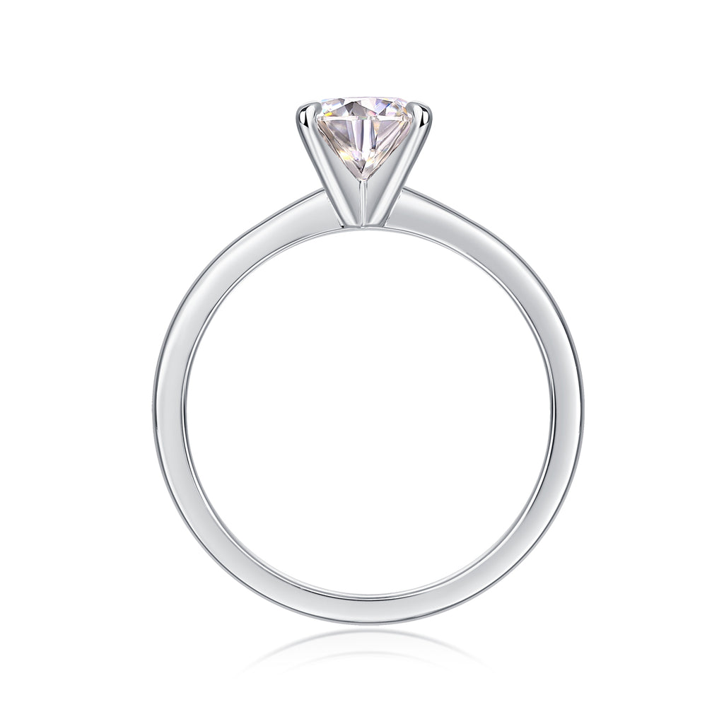 Classic 4-Prong Moissanite Solitaire Ring