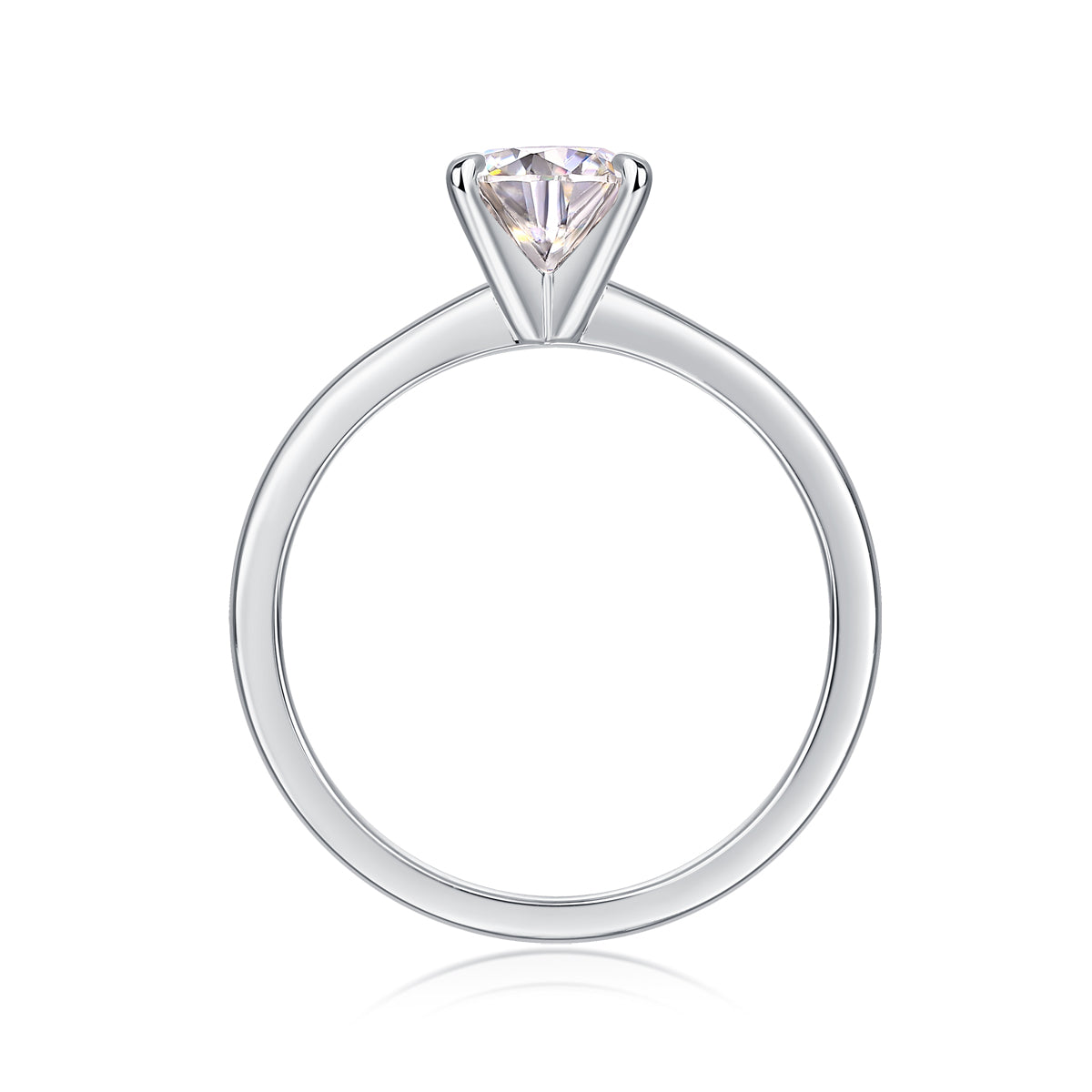 Classic 4-Prong Moissanite Solitaire Ring