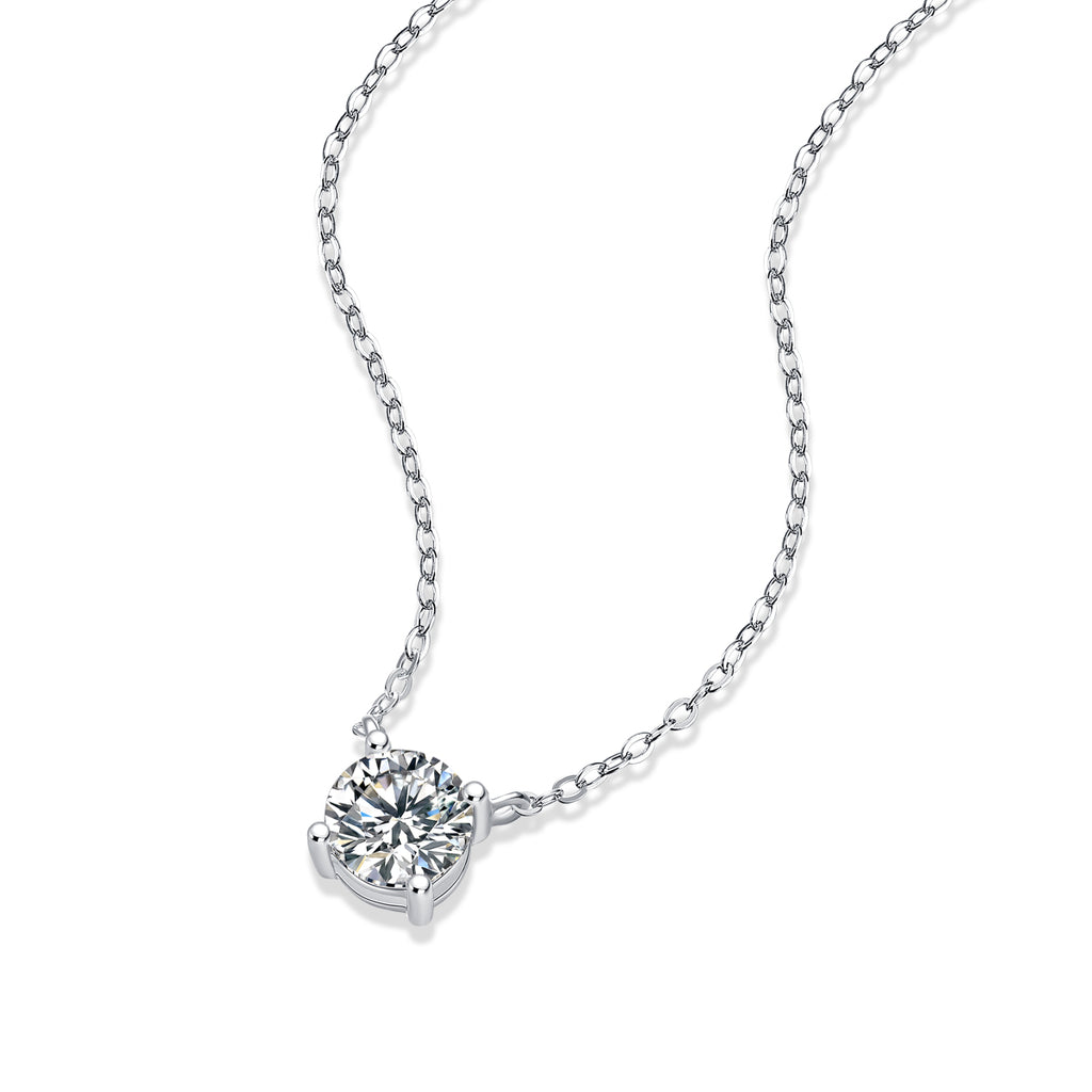 Classic Moissanite Solitaire Necklace