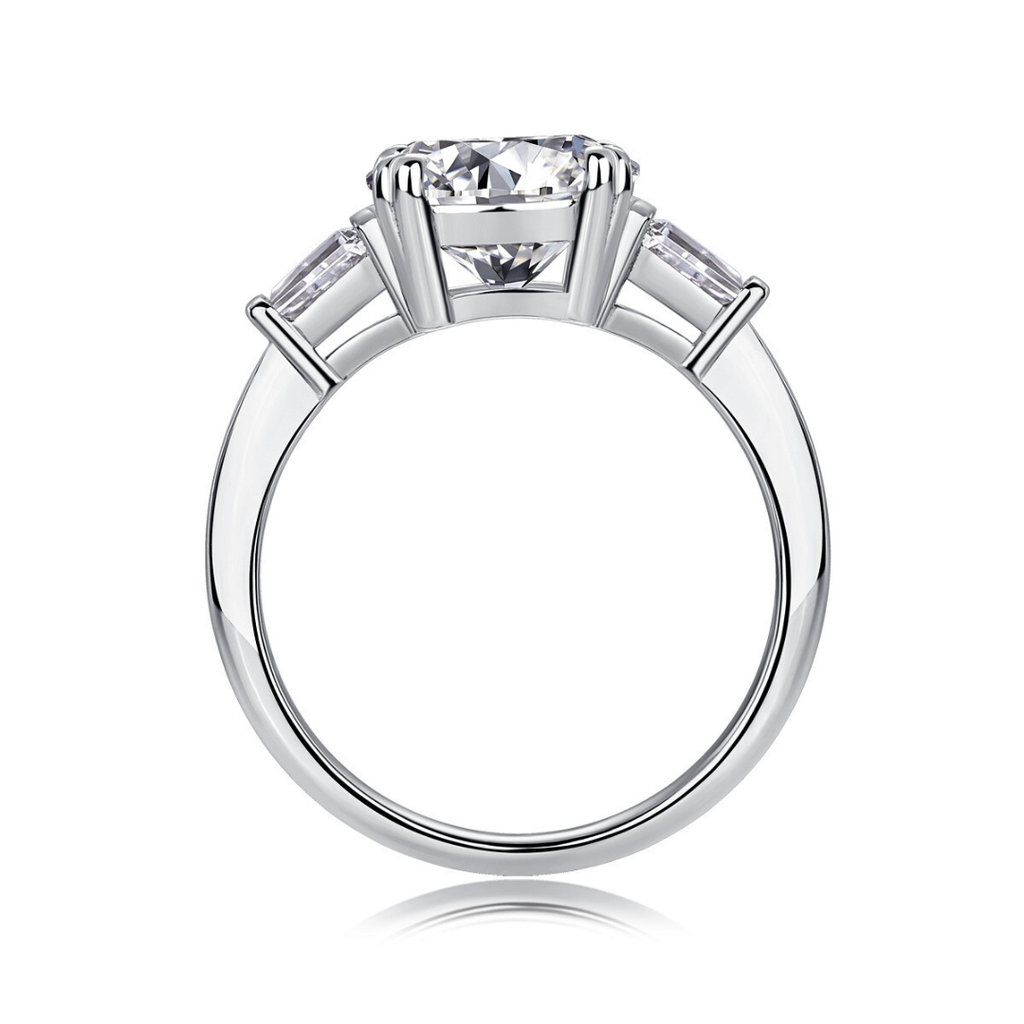 Classic Three-Stone Moissanite Ring