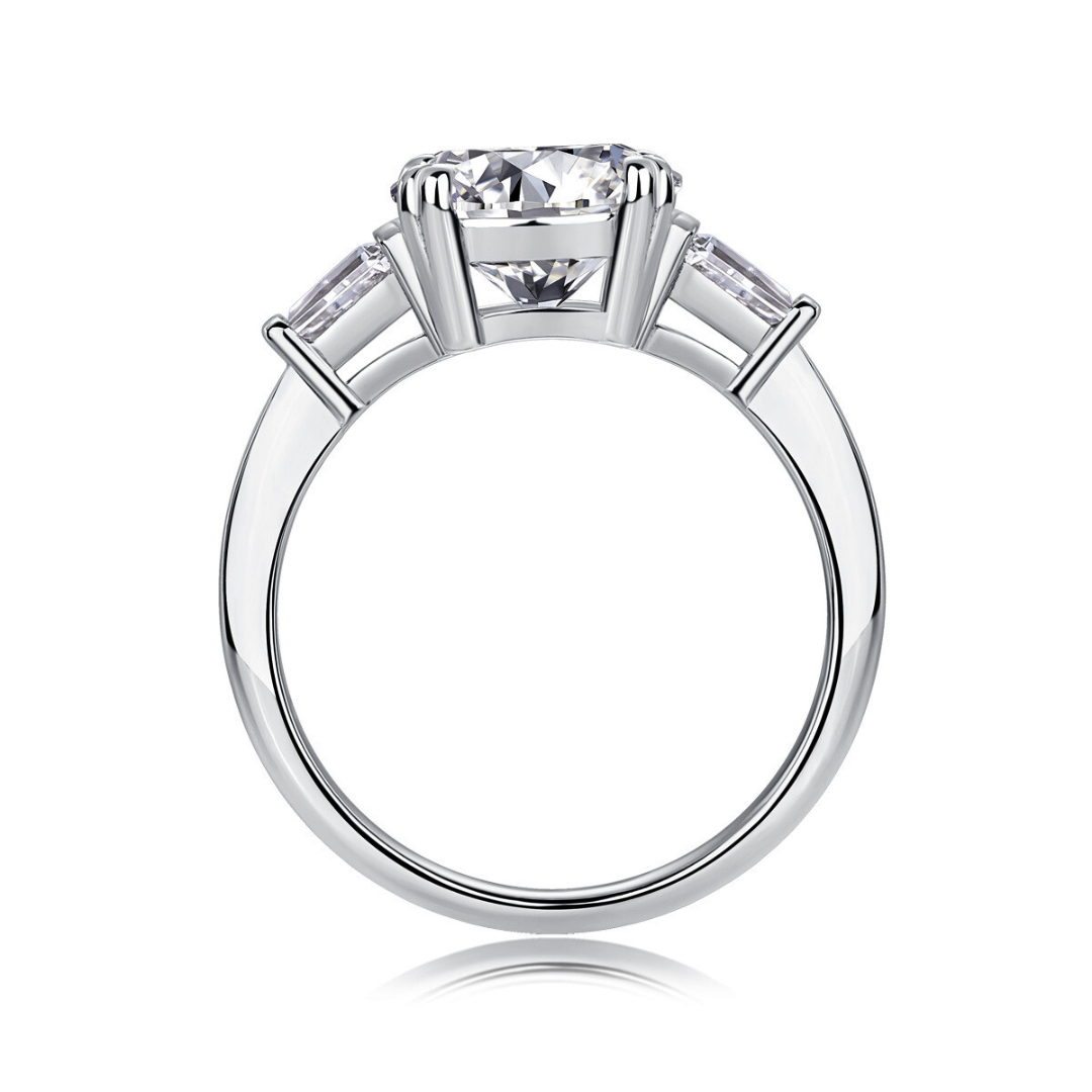 Classic Three-Stone Moissanite Ring