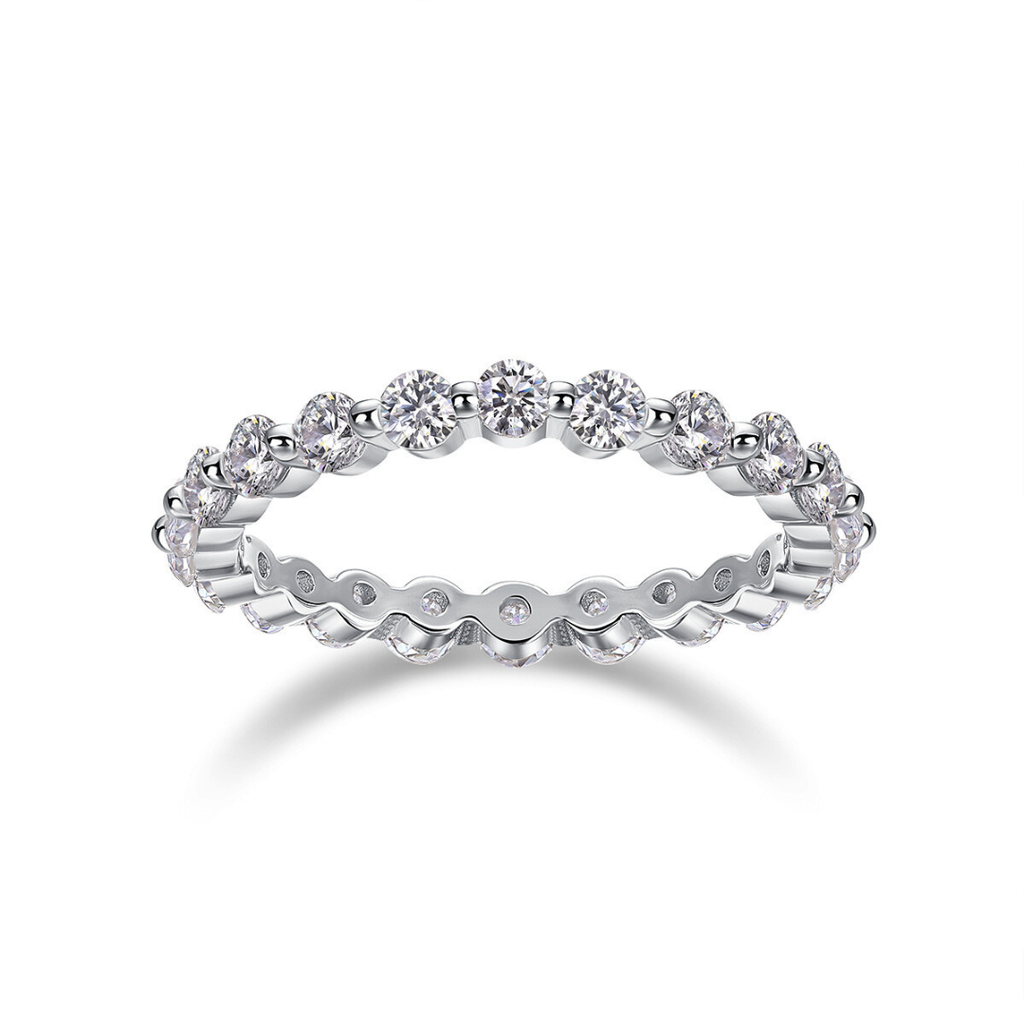 Round-Cut Moissanite Eternity Ring