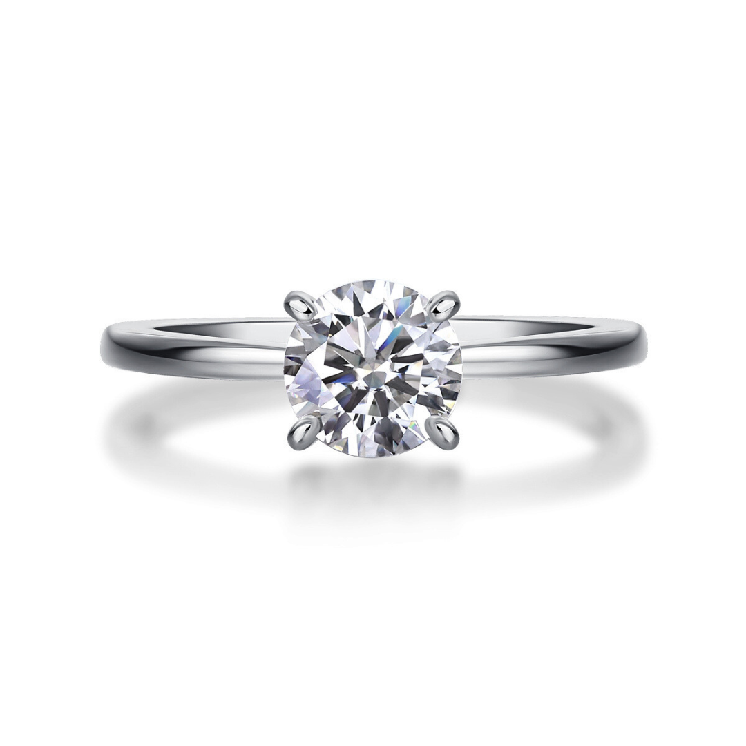 Classic 4-Prong Moissanite Solitaire Ring