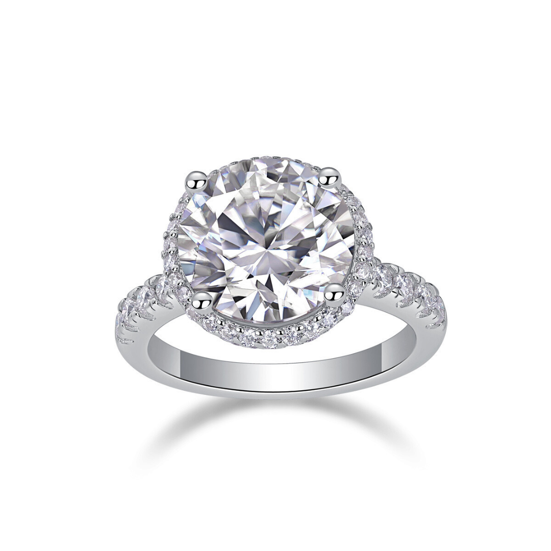 Starlight Halo 5ct Moissanite Statement Ring