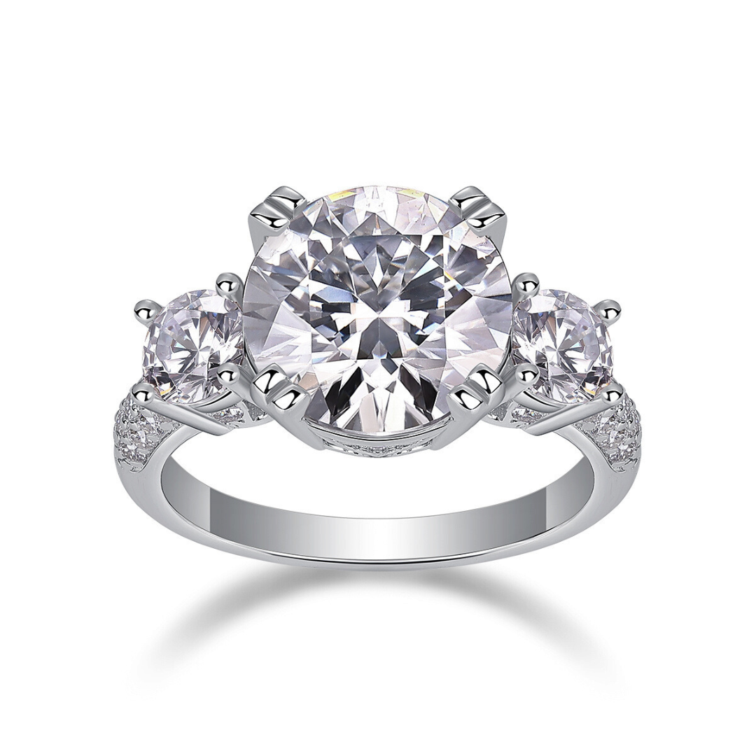 Three-Stone 5-Carat Moissanite Ring