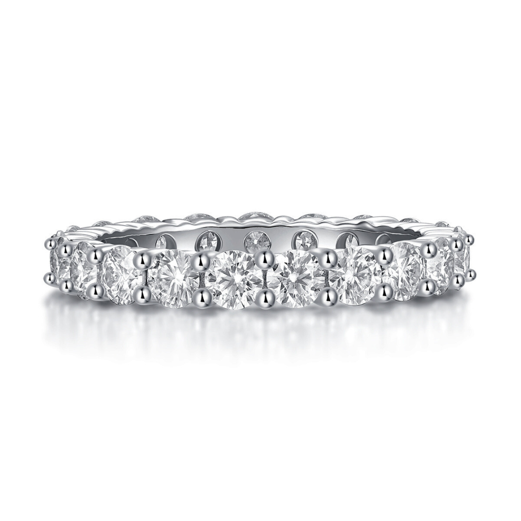 Radiant Row Moissanite Eternity Ring