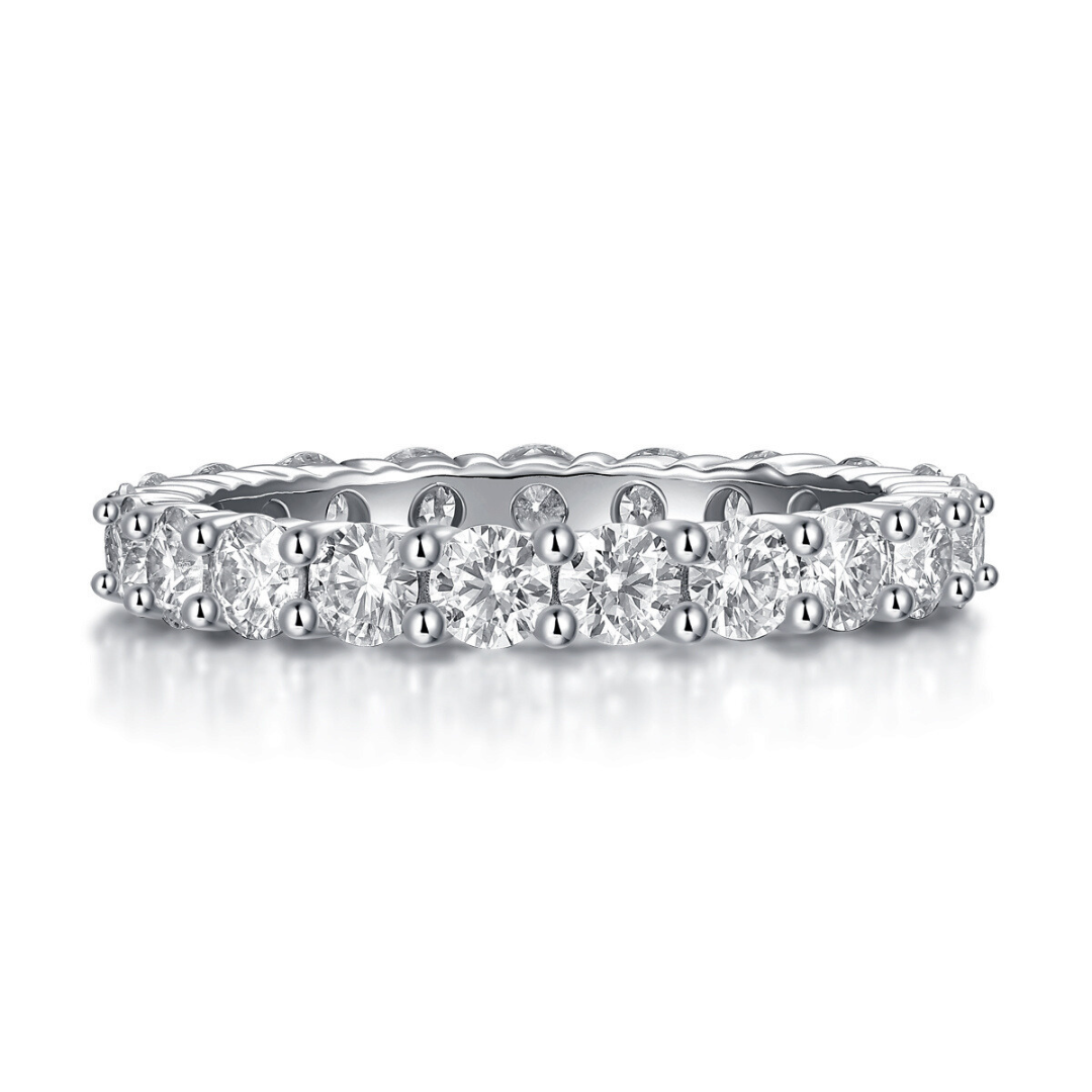 Radiant Row Moissanite Eternity Ring
