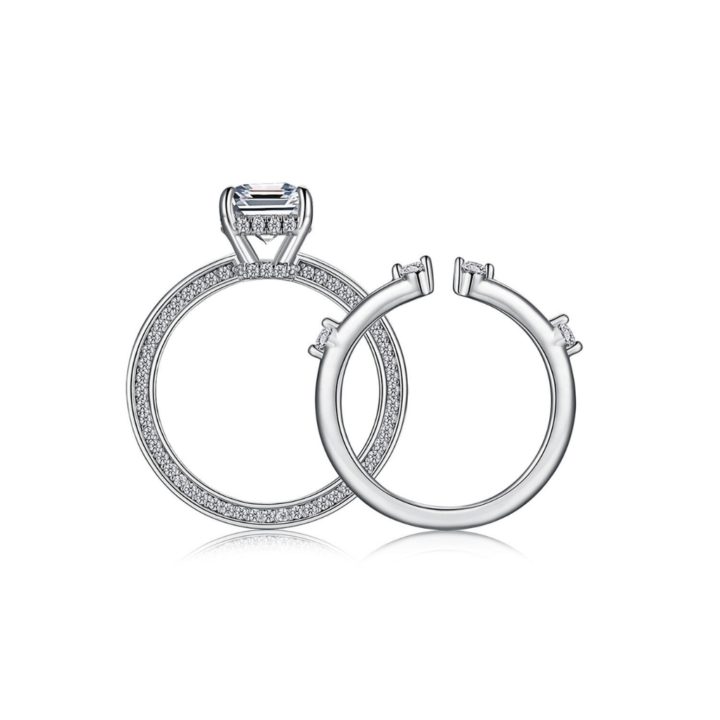 Ice Crystal Moissanite Ring Set