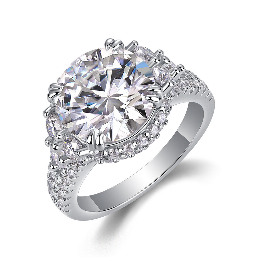 Crown Prong 5-Carat Moissanite Ring