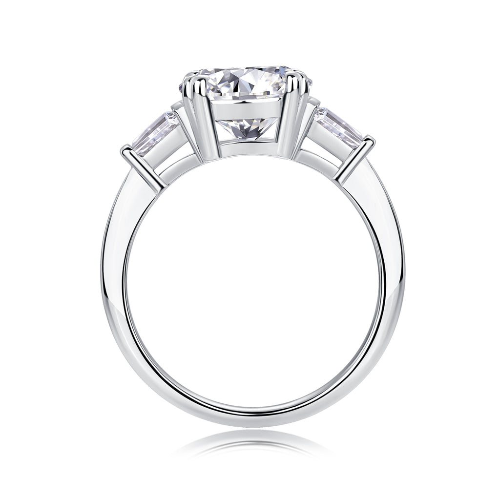 Classic Three-Stone Moissanite Ring