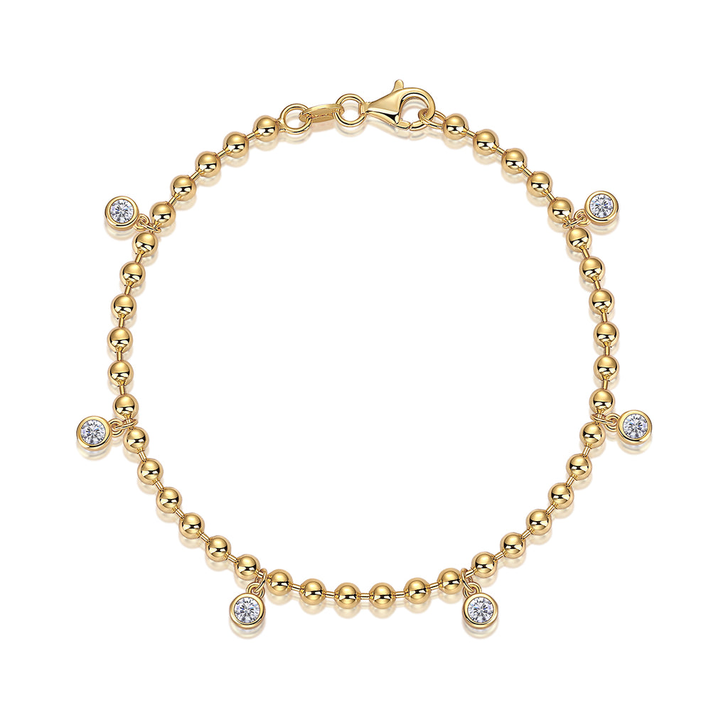Dewdrop Moissanite Bead Bracelet