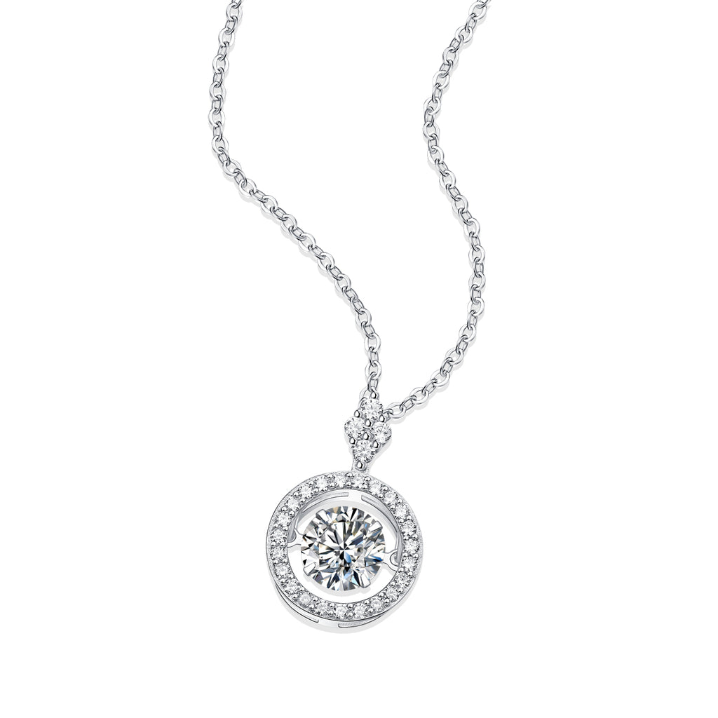 Luminous Halo™ Moissanite Pendant Necklace