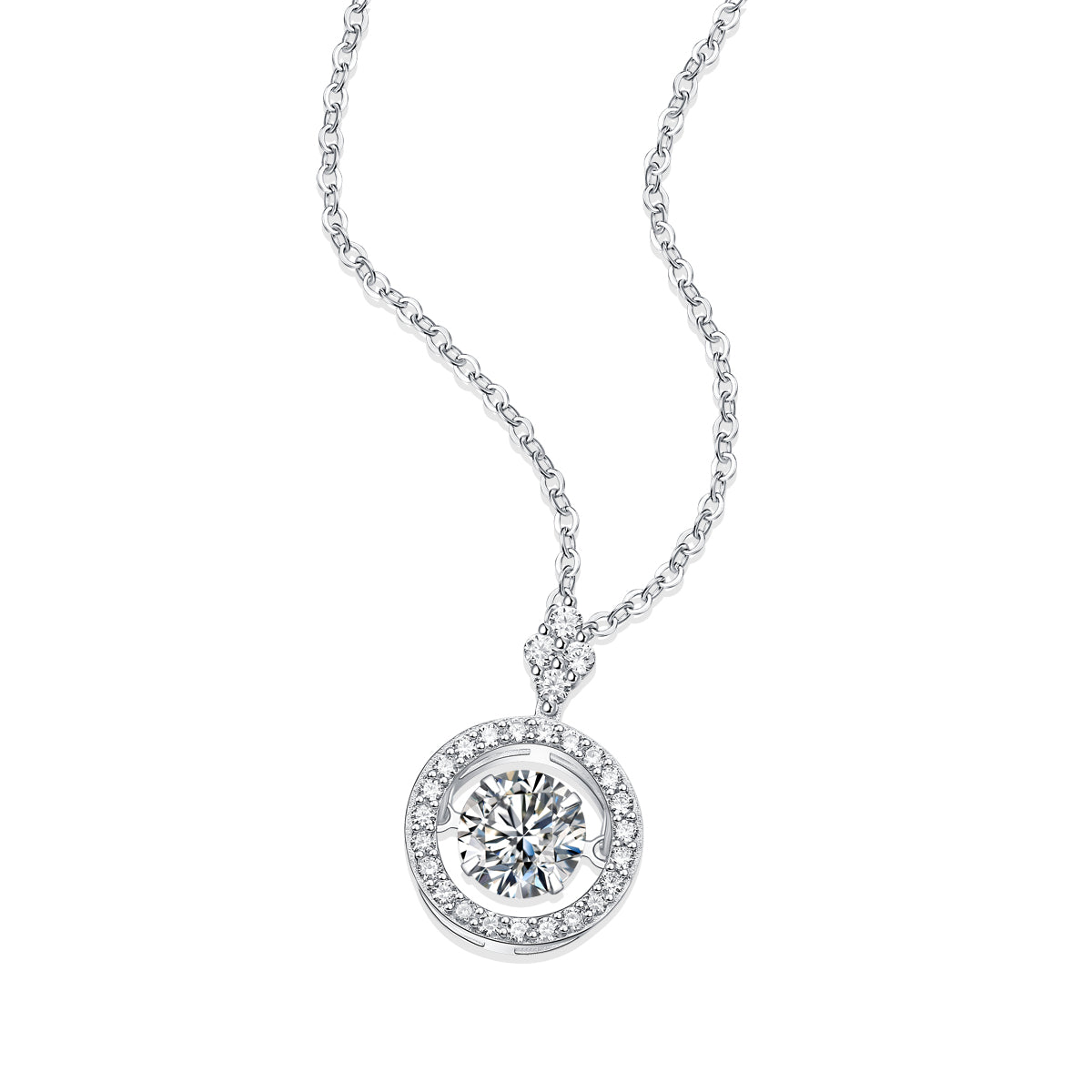 Luminous Halo™ Moissanite Pendant Necklace