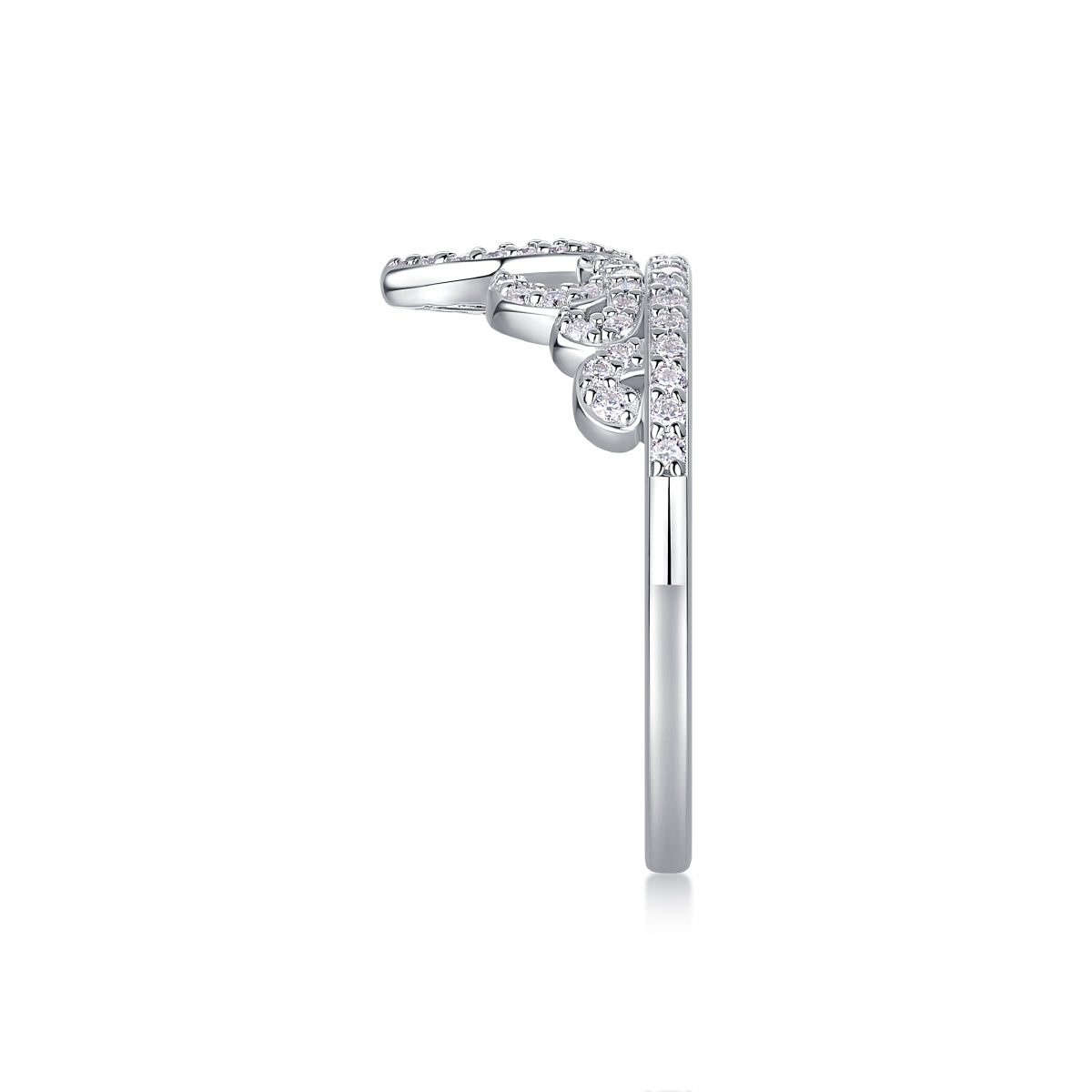 Crown Diamond Ring Luxury And Stylish Moissanite Silver Ring