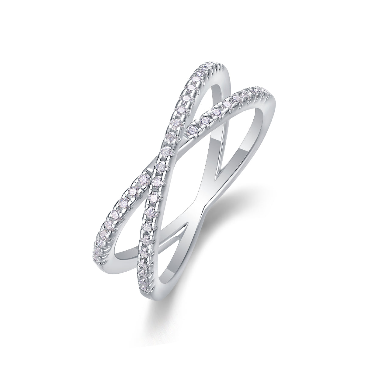 Double Band Moissanite Ring