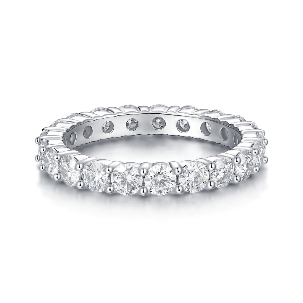 Radiant Row Moissanite Eternity Ring