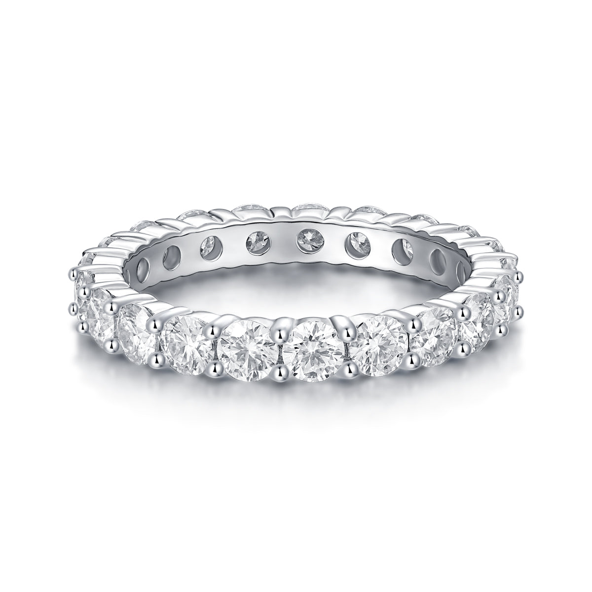 Radiant Row Moissanite Eternity Ring