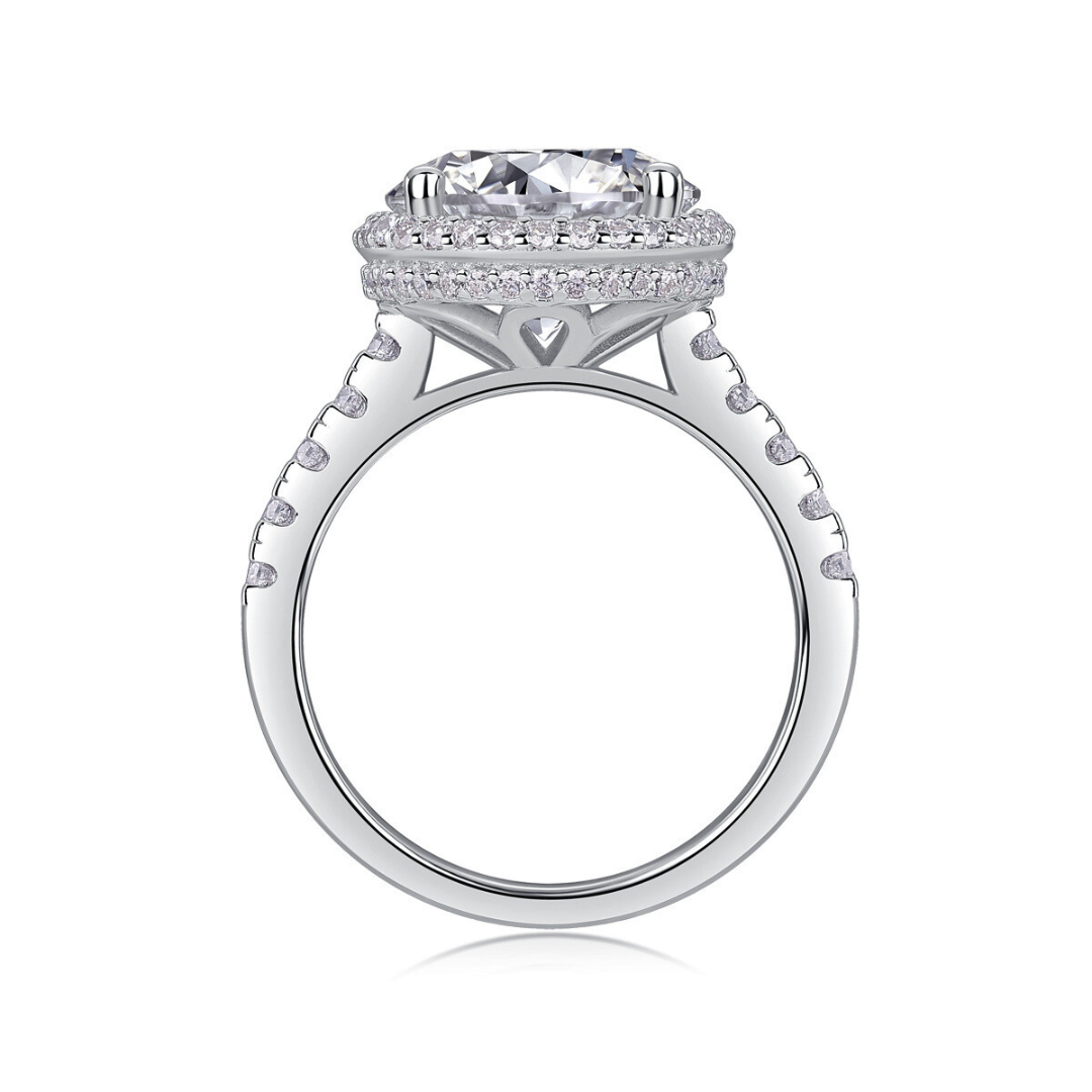 Starlight Halo 5ct Moissanite Statement Ring