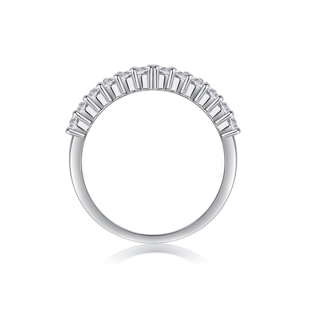 V-Shaped Crown Moissanite Ring