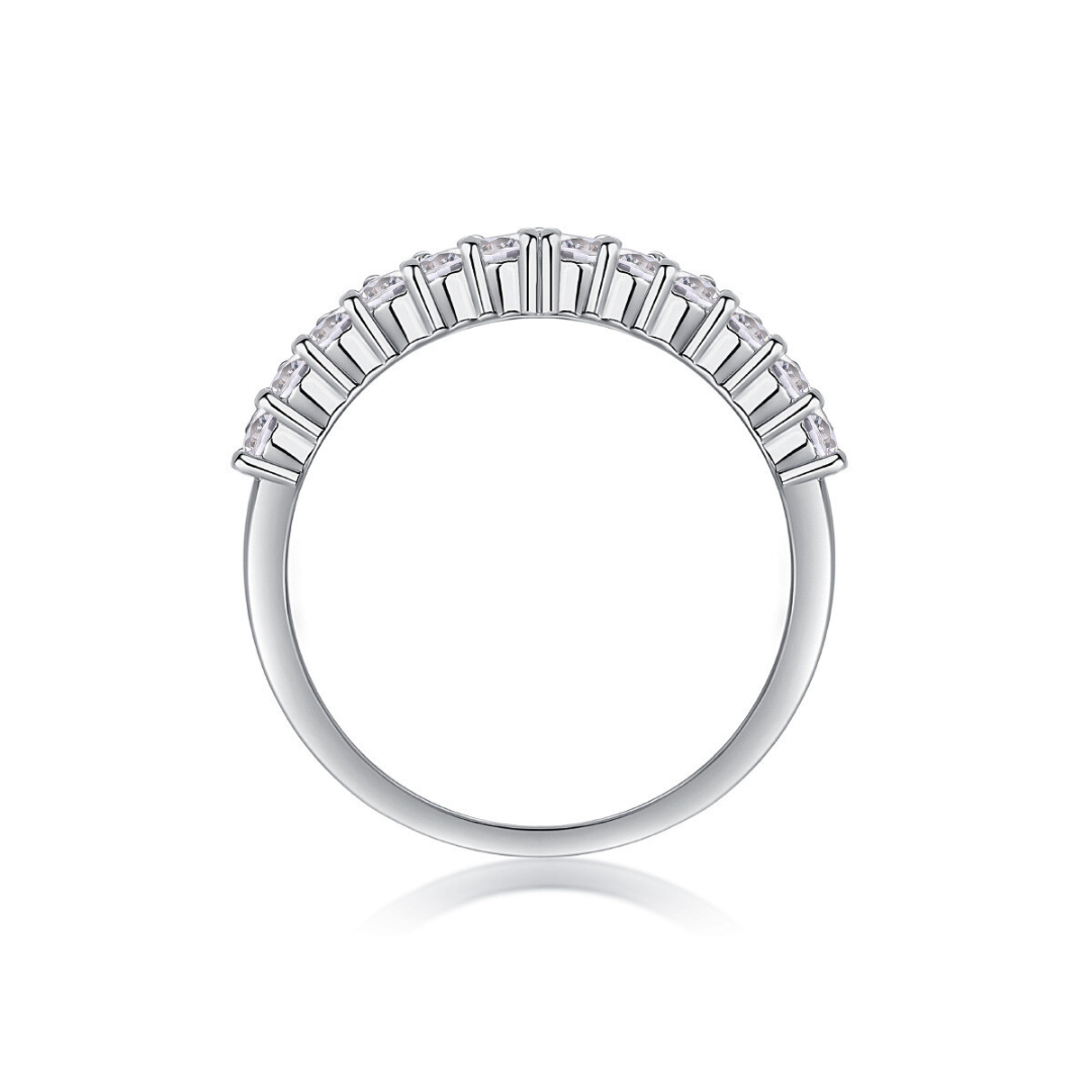 V-Shaped Crown Moissanite Ring
