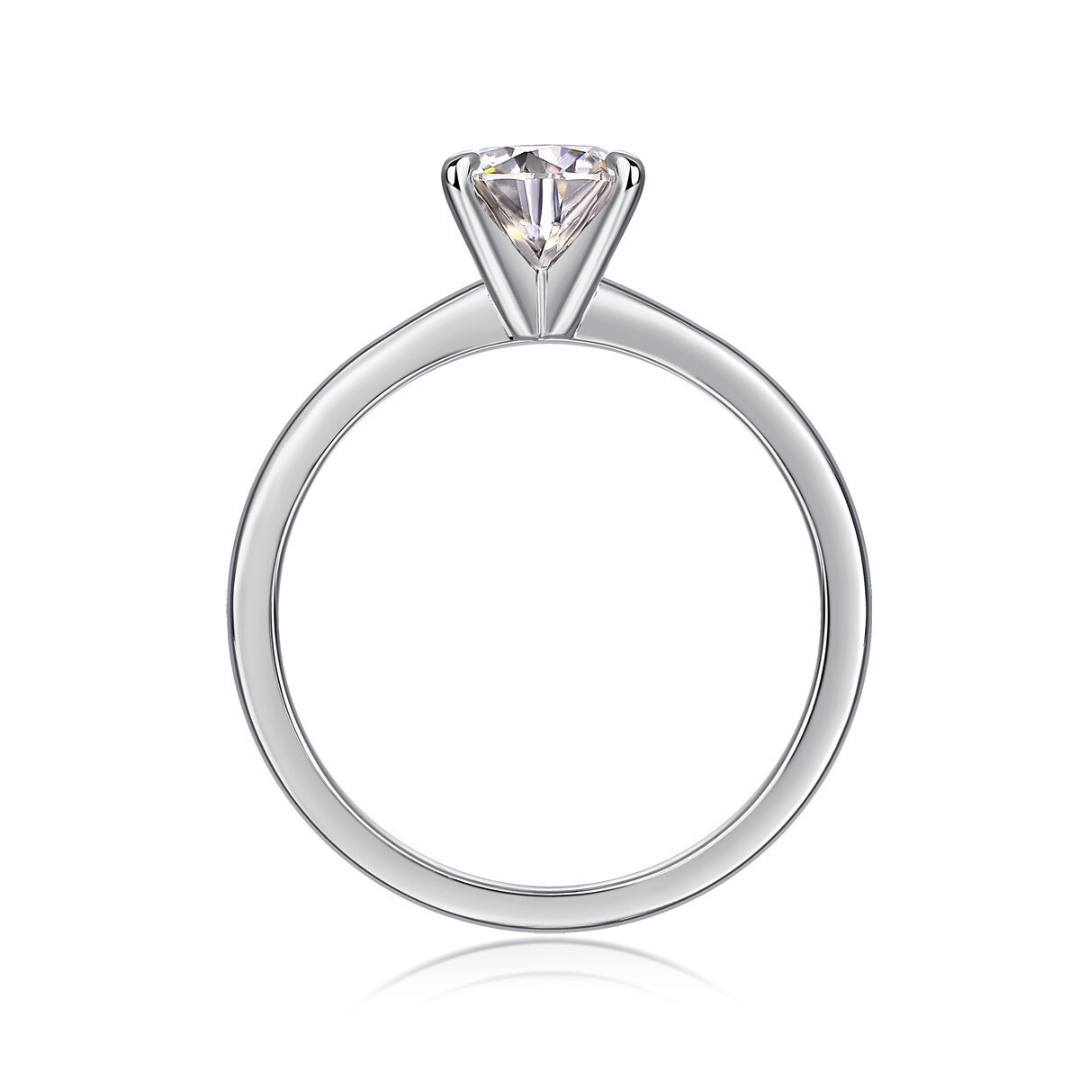 Classic 4-Prong Moissanite Solitaire Ring